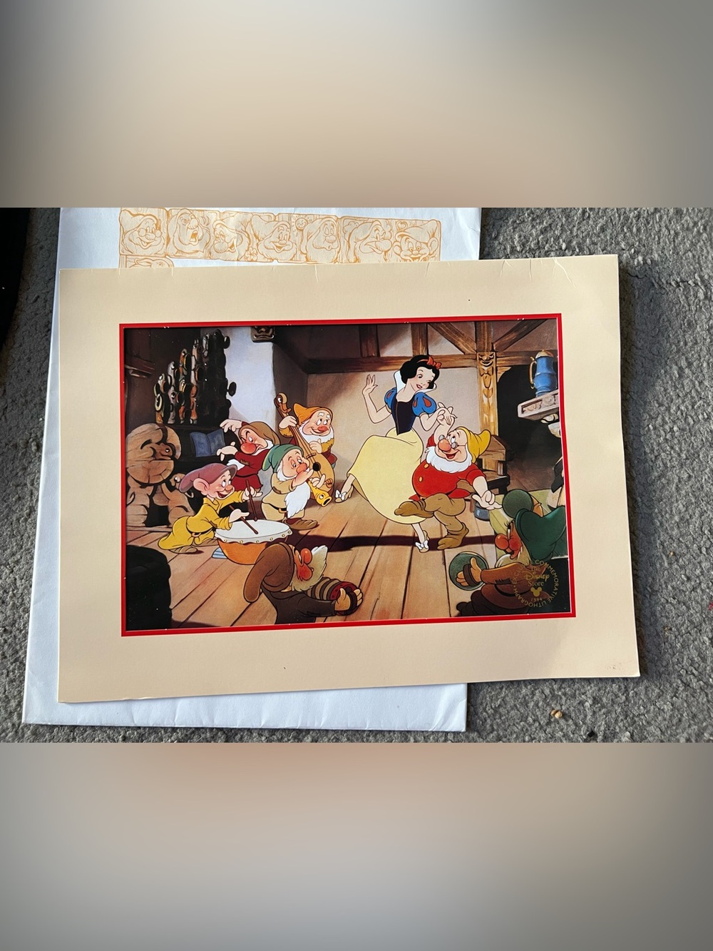 Snow White and the Seven Dwarfs Lithograph